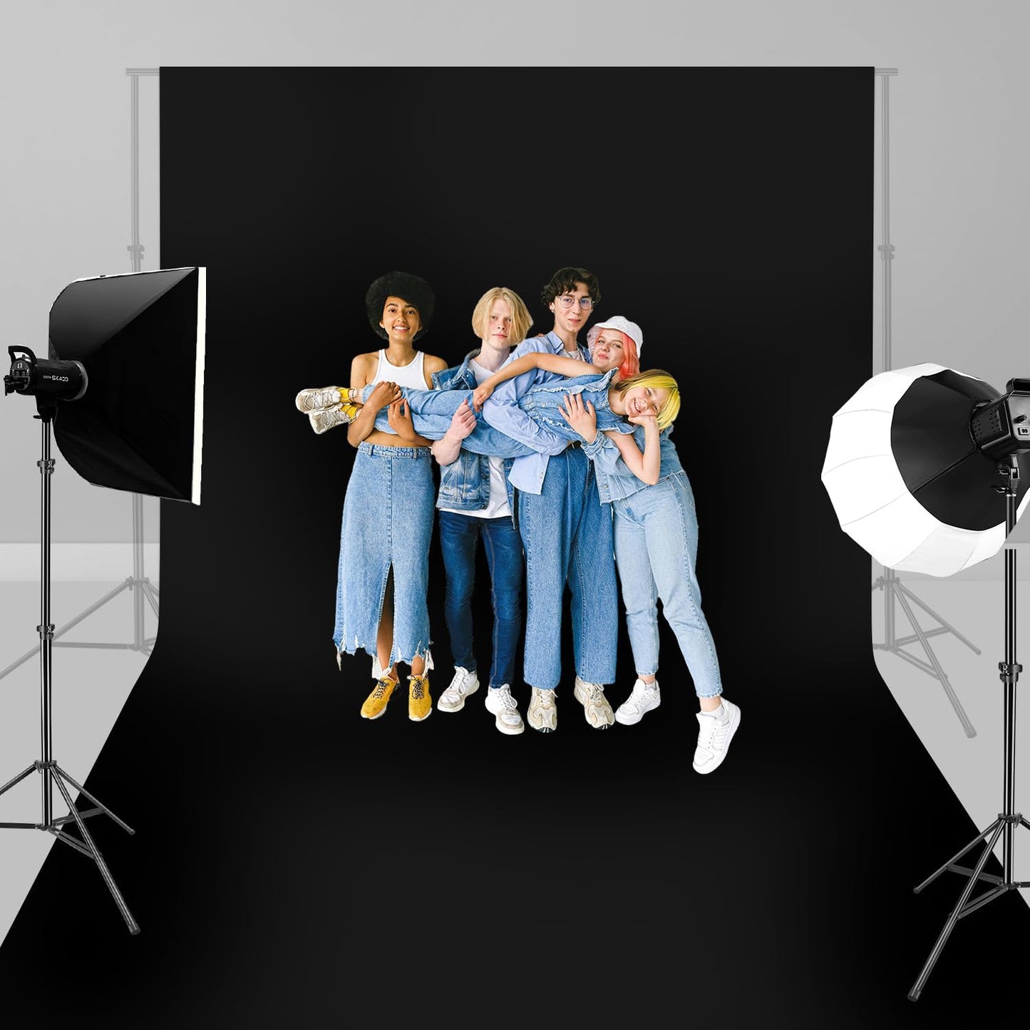 HEMMOTOP Black Backdrop Background,10x20 ft Black Screen for Photoshoot, Photo Backdrop Cloth for Party, Photography, Photo Video Studio and Television (Backdrop only)