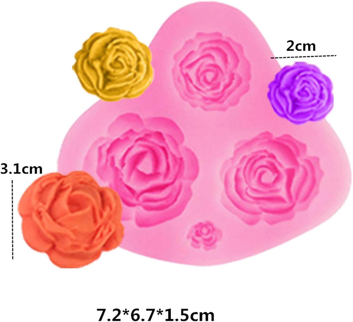 6 Pack Flower Molds - Peony, Rose, Sunflower, Animal Shapes - Resin Casting & Candle Making Molds