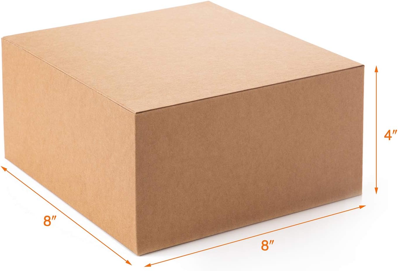 GEFTOL Gift Box 20 Pack 8 x 8 x 4 inches Fold Box Paper Gift Box Bridesmaids Proposal Box for Bridal Birthday Party Christmas（Brown）