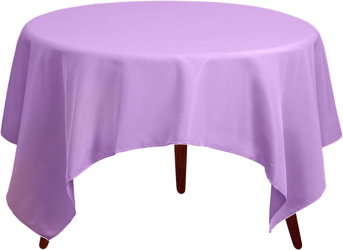 Gee Di Moda Square Tablecloth - 52 x 52 Inch Lavender Table Cloth for Small Square or Round Tables - Heavy Duty Washable Fabric - for Buffet Table, Holiday Party, Dinner, Wedding & Baby Shower