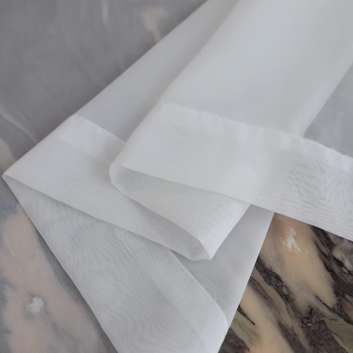 Window Ivory Sheer Curtains 108 Inches Long 2 Panels Sheer Curtain Basic Rod Pocket Panel for Bedroom Children Living Room Yard Kitchen (Ivory, 52" W x 108" L | 2 pcs)