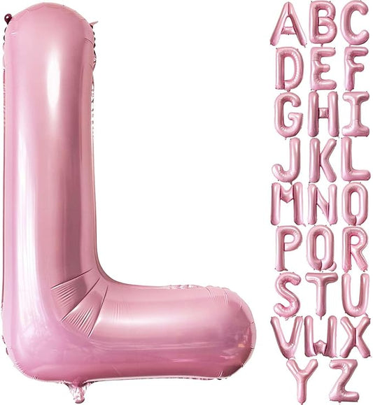 Lovoir 40 Inch Pastel Pink Letter L Balloons, 1 Pcs, Alphabet, Letter Balloons, Unisex Adults, All Ages, Wedding, Anniversary, Birthday