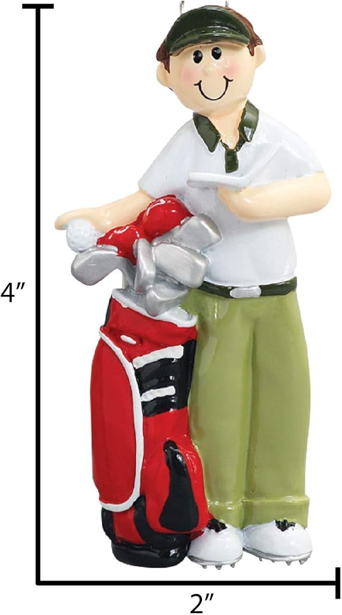 Personalized Golf Ornament 2025 - Golfer Gifts for Men Unique Golf Decor Ornaments for Christmas Tree Gifts Cart Decorations Christmas Ornaments by Elves