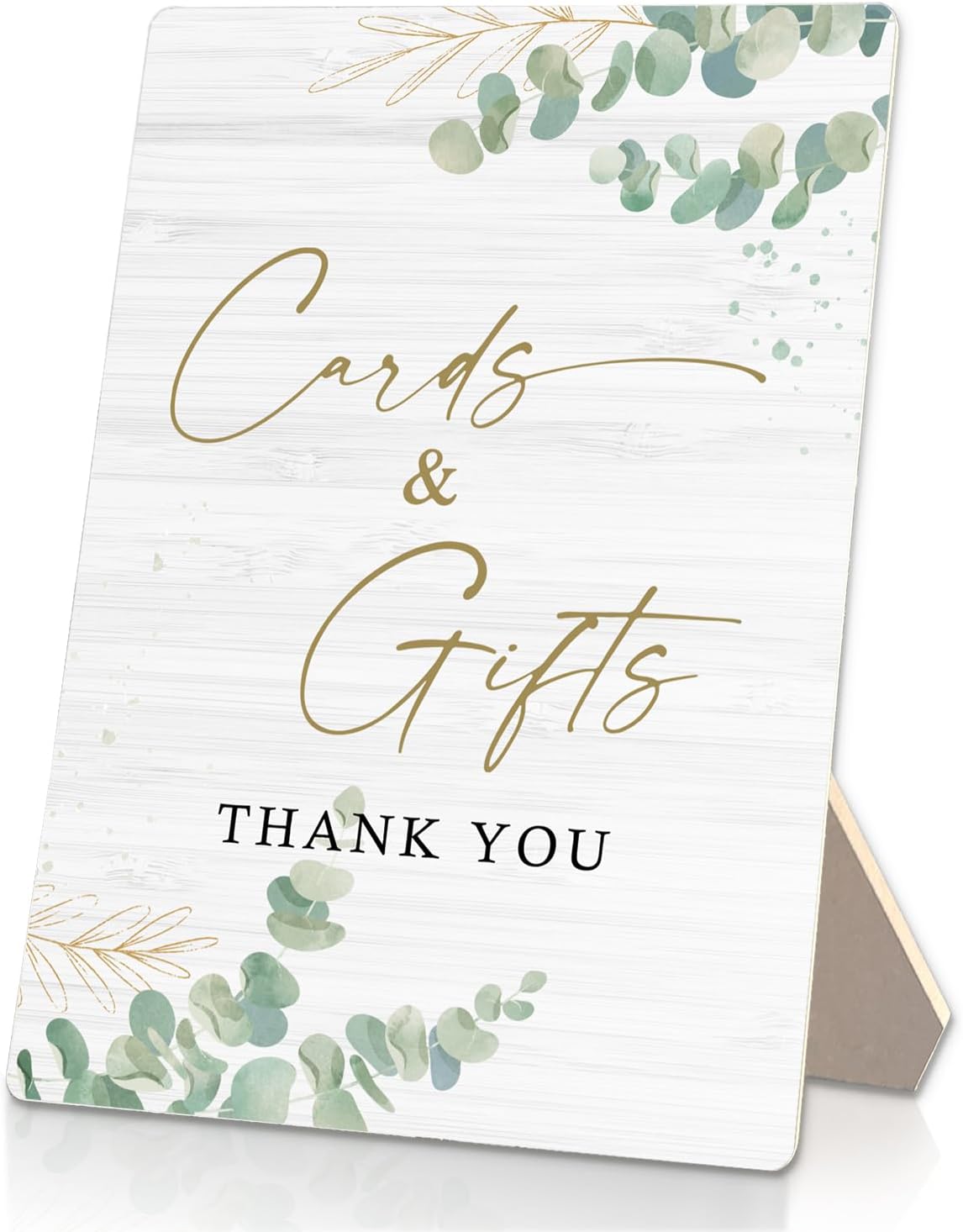 Cards & Gifts Sign, Wedding Party Decorations for Reception, Cards & Gifts Wooden Stand Signs 5x7 Inch for Wedding, Thank You Table Sign