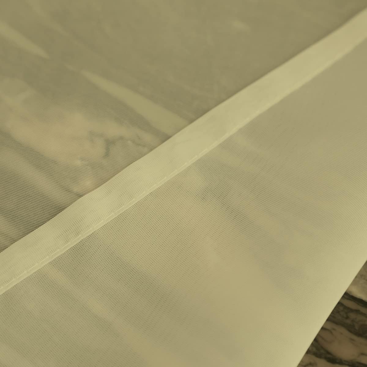 Window Light Yellow Sheer Curtains 84 Inches Long 2 Panels Sheer Curtain Basic Rod Pocket Panel for Bedroom Children Living Room Yard Kitchen (Light Yellow, 52" W x 84" L | 2 pcs)