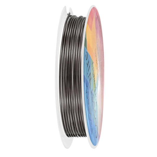 1 mm/18 Gauge Copper Wire for Jewelry Making, 5.2FT Copper Beading Craft Wire for Jewelry/Weaving/DIY Crafting/Planting, Color-Retaining [1.6M, Metallic Black]