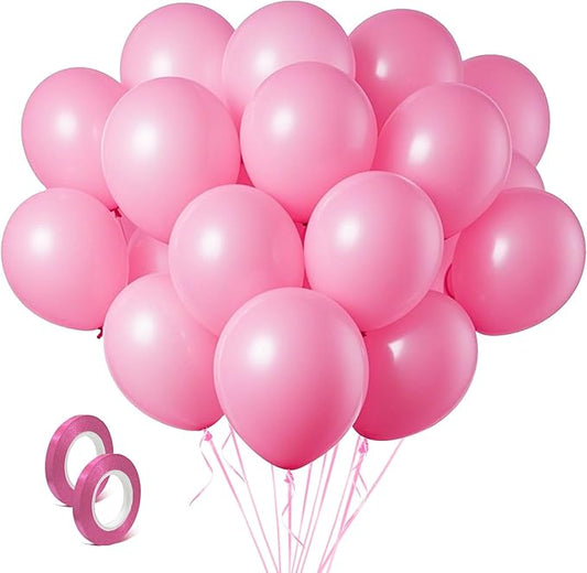 Pink Balloons Pink Birthday Decorations 160 Pack 5 inch Round Gender Reveal Ballons for Birthday Wedding Anniversary Baby Shower Gender Reveal Party Decoration