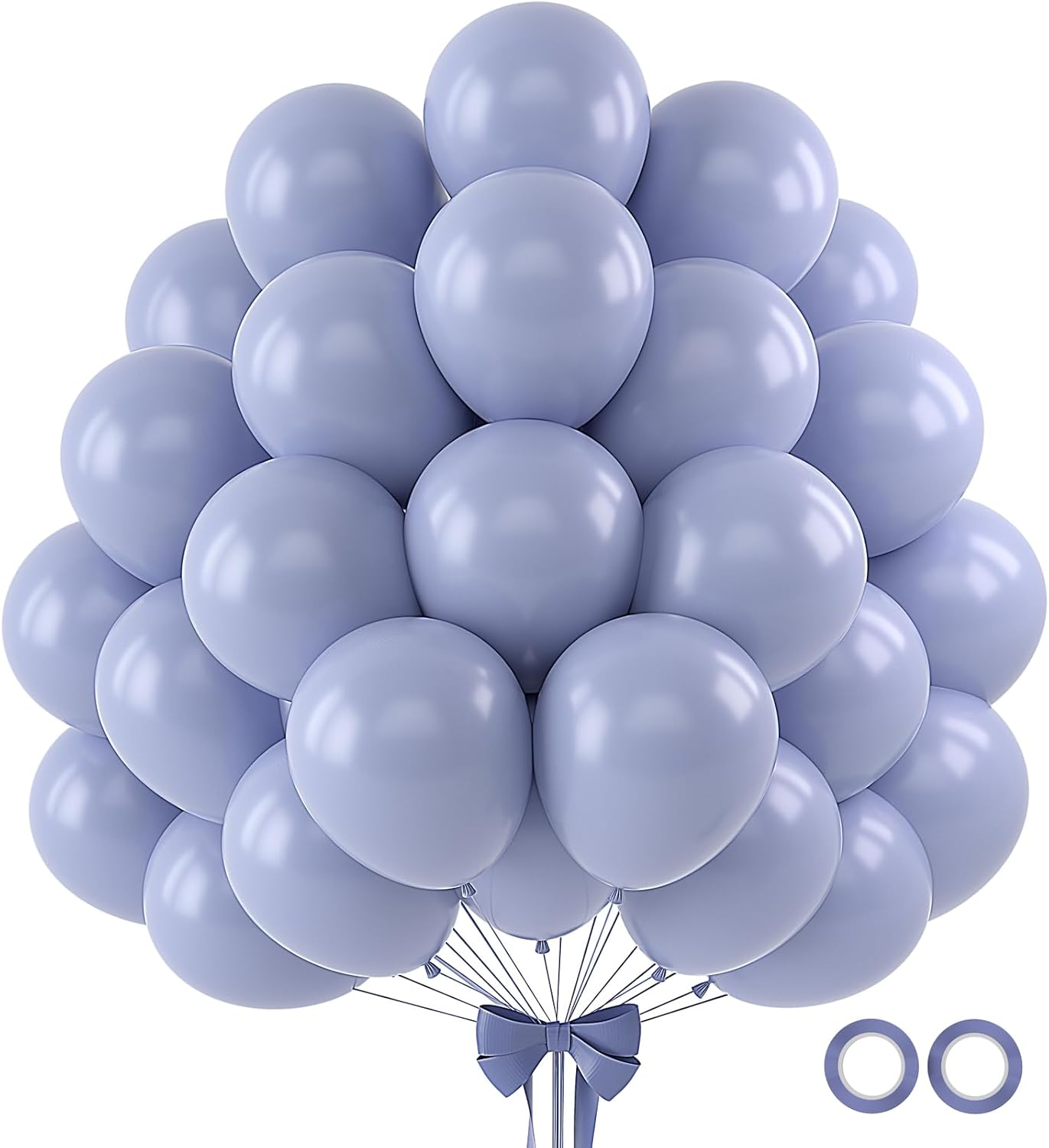 110pcs Dusty Blue Balloons 12 Inch Retro Blue Latex Balloon Garland Arch Kit for Birthday Baby Shower Anniversary Graduation Wedding Party Decorations