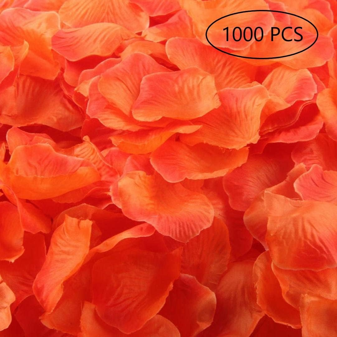 Ocharzy 1000 PCS Silk Flower Rose Petals for Wedding, Romantic Night for Her/Him Set, Artificial Fake Rose Petals for Engagement, Flower Decorations, Valentine's Day, Events, Party Decor
