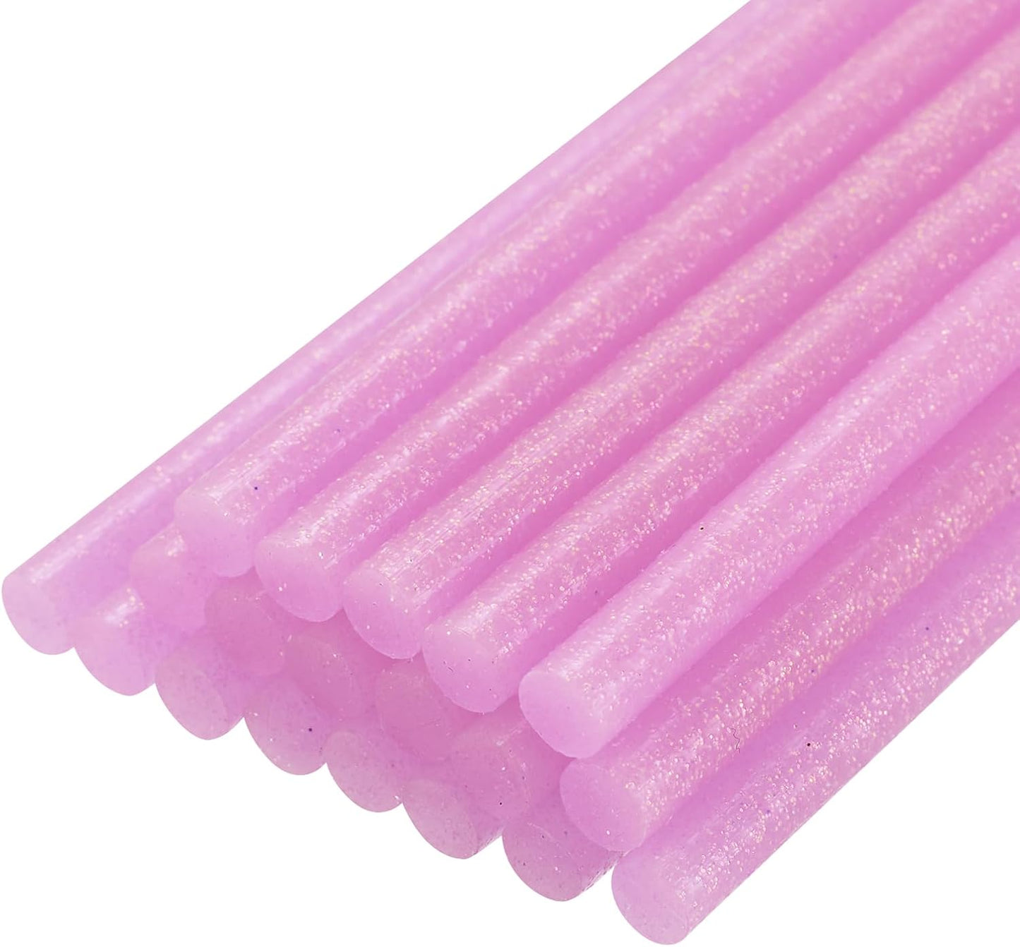 uxcell 20pcs Hot Glue Sticks for Glue Gun 11mm/0.43-inch x 4-inch Mini Hot Melt Adhesive Glue Stick Glitter Pink