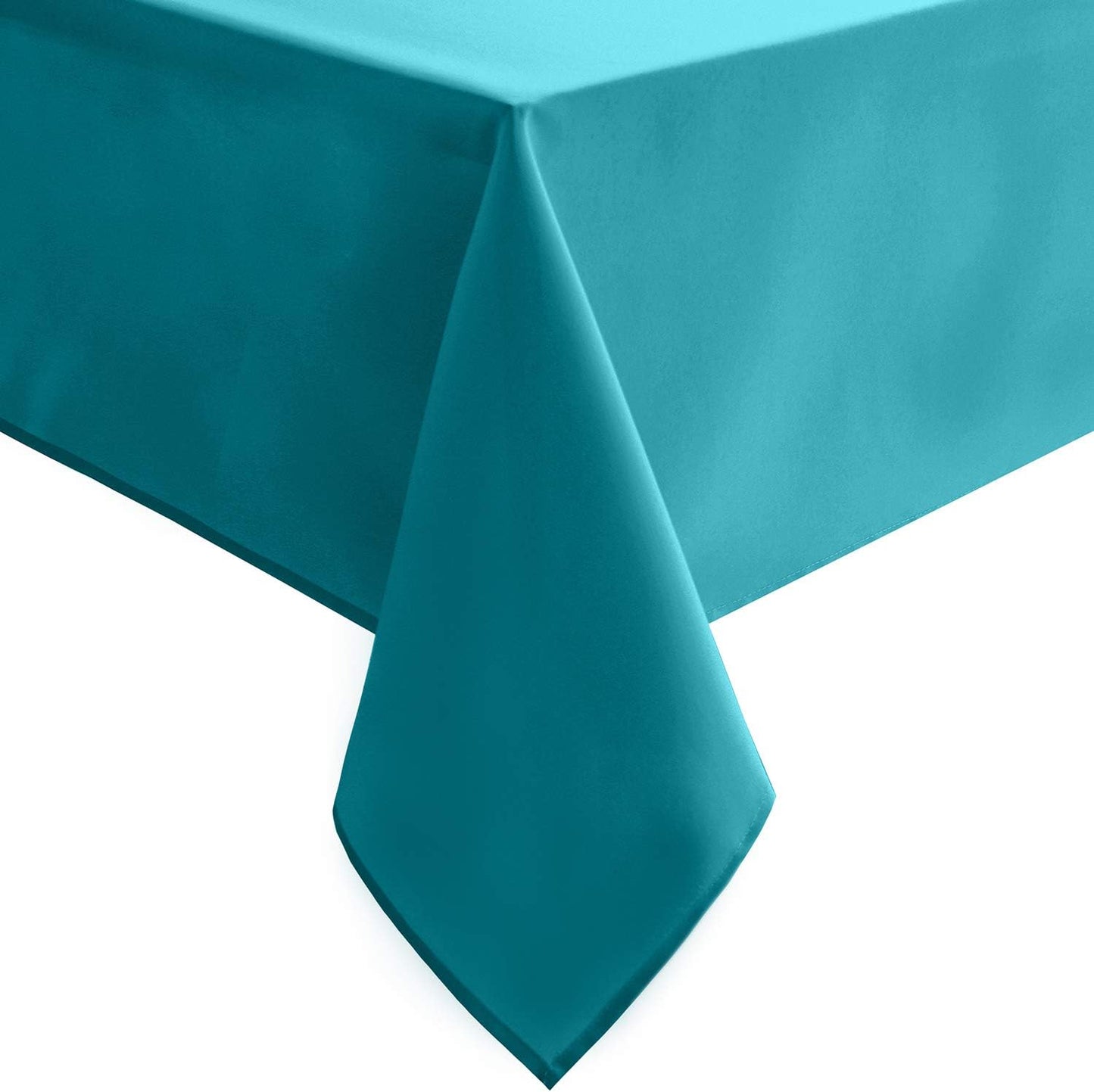 Hiasan Square Tablecloth - Waterproof and Spillproof Washable Fabric Table Cloth for Dining Room Kitchen, Turquoise, 60 x 60 Inch