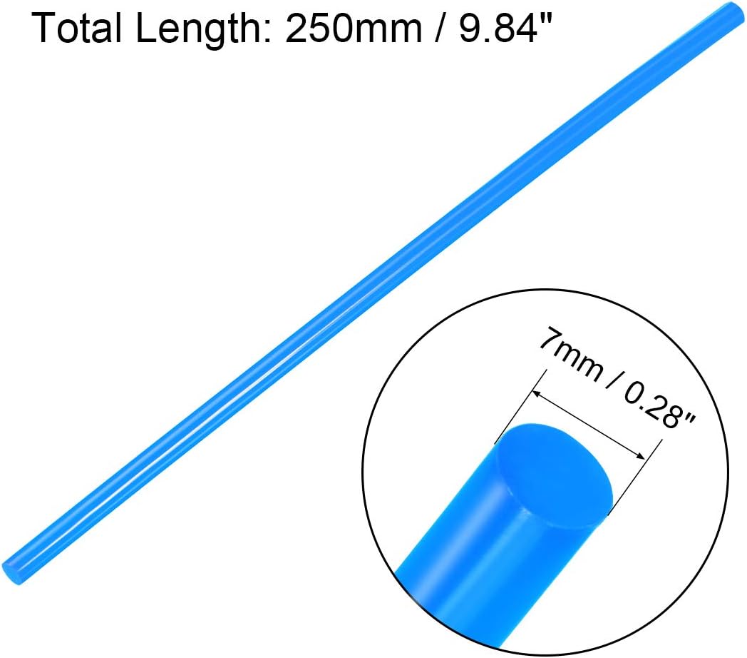 uxcell 20pcs Hot Glue Sticks for Glue Gun 7mm/0.28-inch x 10-inch Mini Hot Melt Adhesive Glue Stick Blue