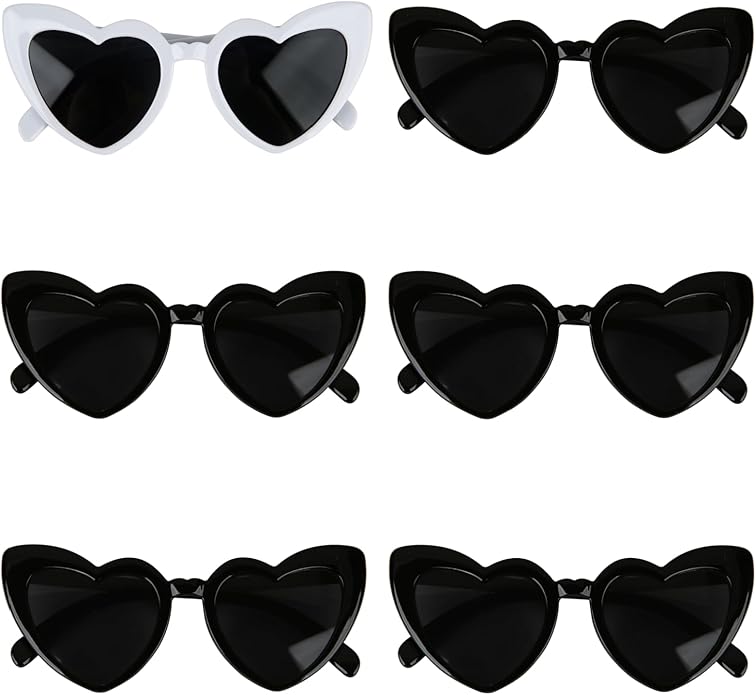 8 Pairs Bachelorette Party Heart Shaped Sunglasses Party Decorations Bridesmaid Proposal Gifts for Women
