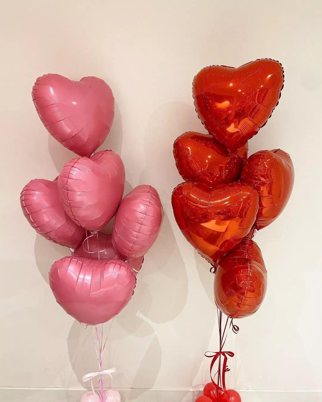 Red Heart Shaped balloons Pack of 10,18 Inch Love Valentine Balloons Pink Heart Romantic Balloons For Valentines Day Propose Marriage Wedding Bridal Shower Engagement Party Decorations