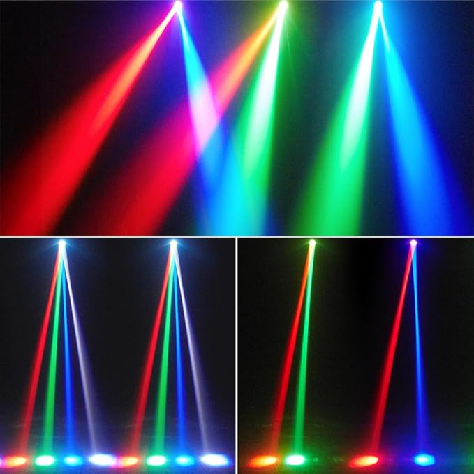 Mini Moving Head Light, 30W Compact Led DJ Stage Lights Moving Head Beam with Halo Effects, Remote/ DMX512/ Sound Control for Wedding DJ Party Disco Club Small Venues
