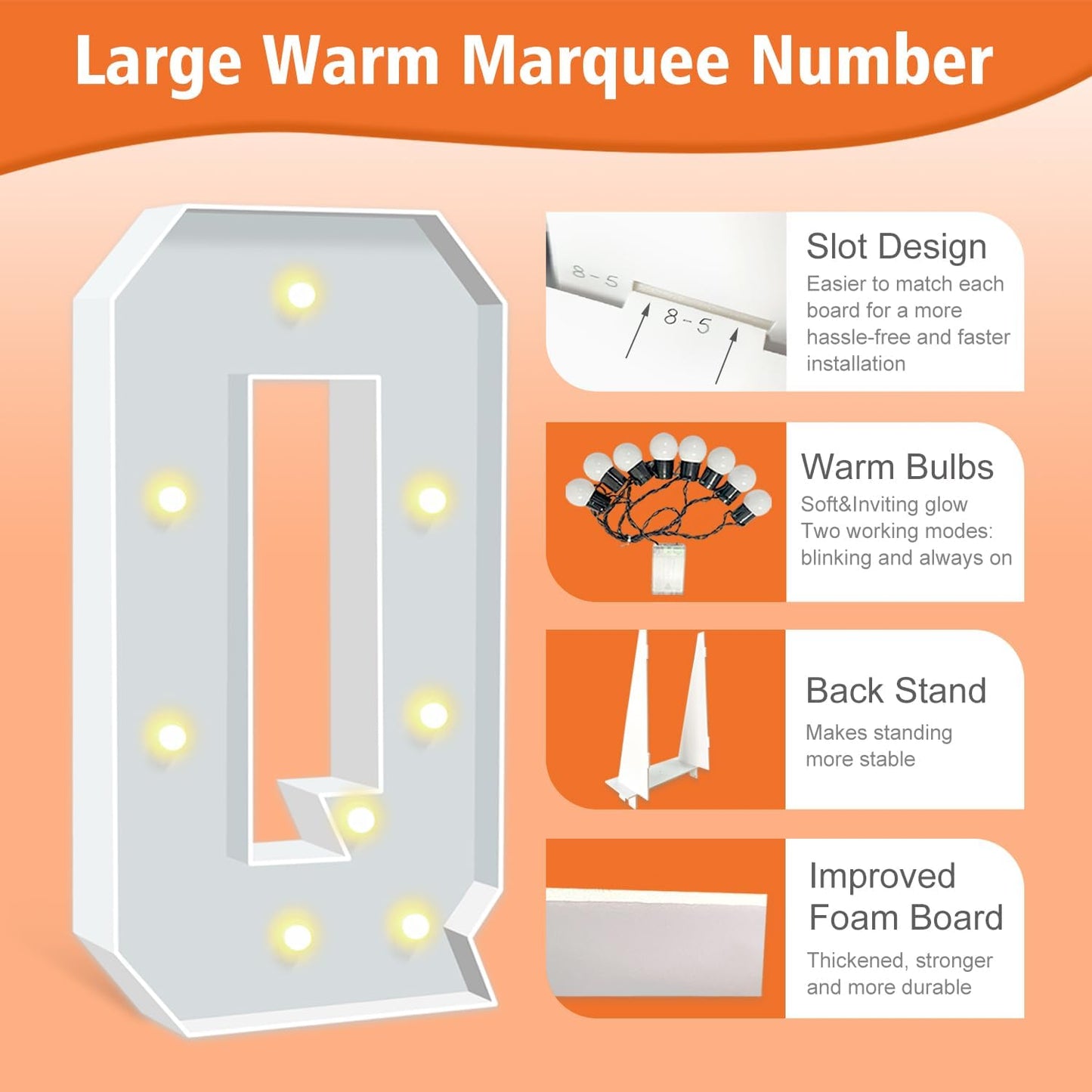 Marquee Light Up Letters, 3FT Marquee Letters Q, Mosaic Light Up Letter for Birthday Baby Shower Wedding Engagement Party Backdrop Decor, Big Marquee Letter for Party Decorations