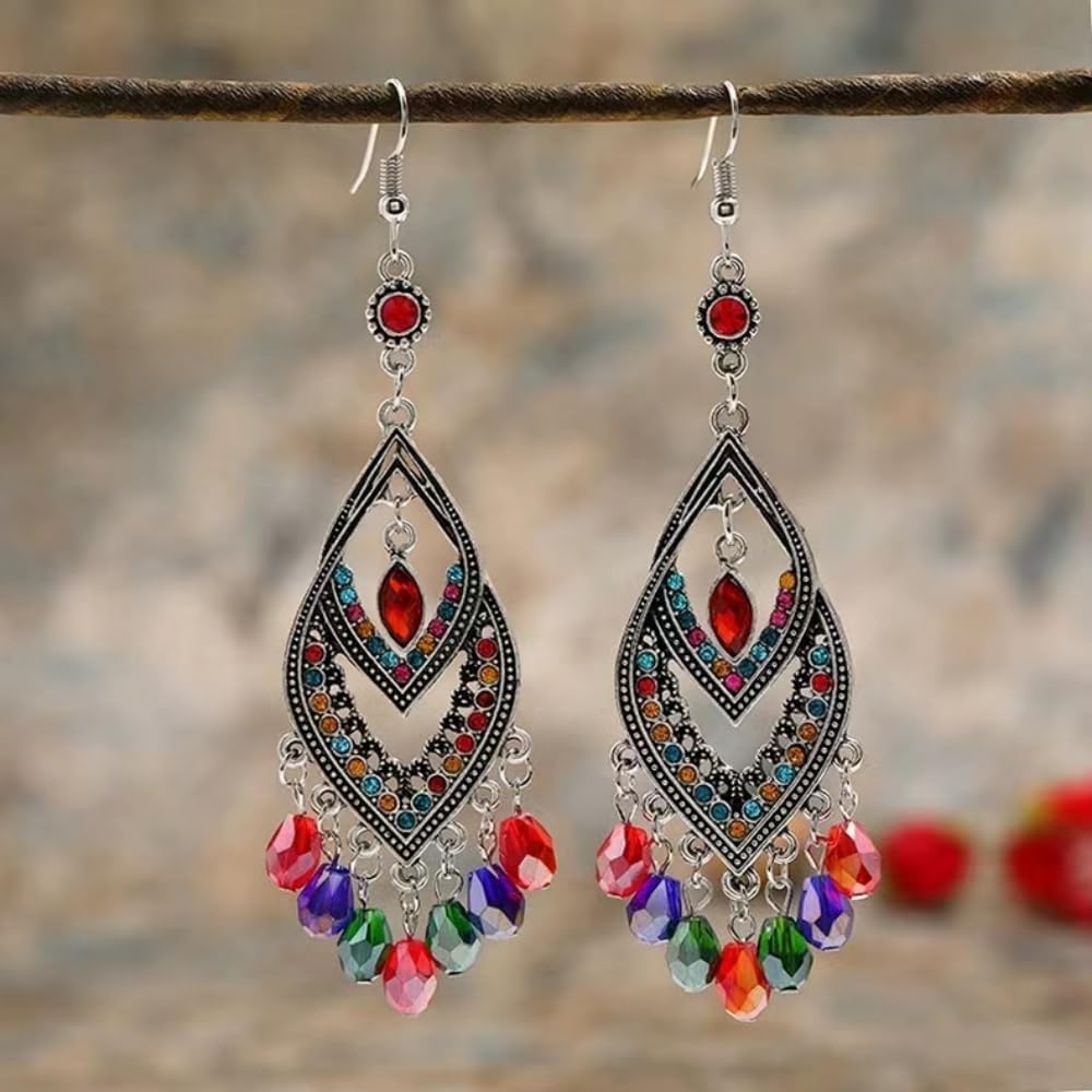 100pcs 8x12mm Teardrop Crystal Glass Beads Vertical Hole Faceted Glass Teardrop Spacer Beads for Bracelets Necklace Earring DIY Jewelry Making Craft(Lake Blue)