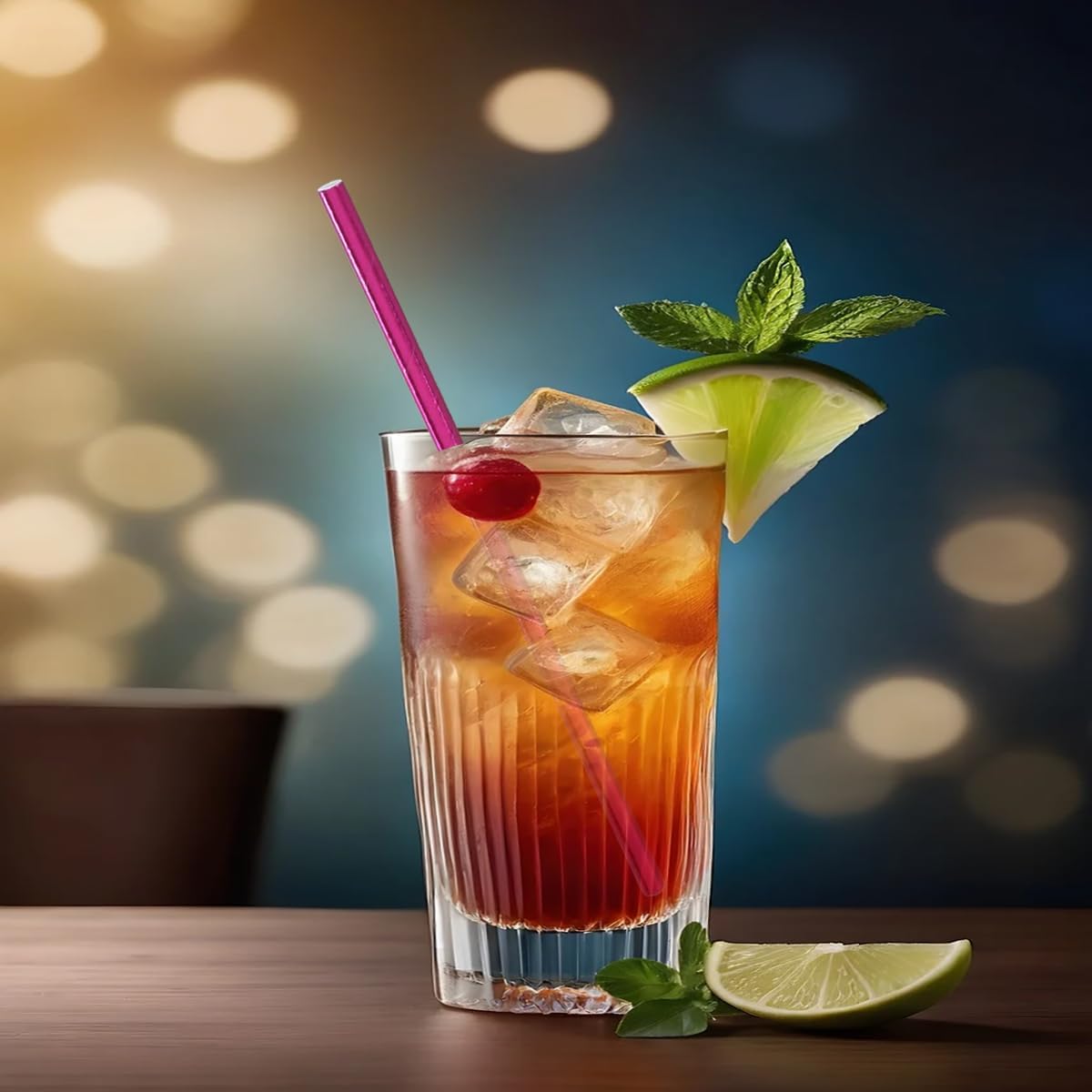 Paper Straws Party,Disposable Drinking Straws, 7.75 Inches, for Birthday, Bridal Party, Wedding, Shiny Rose Pink