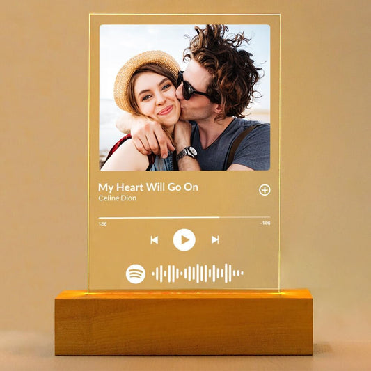 Custom Spotify Plaque, Customized Acrylic Song Plaque/Glass Album Cover, Custom Music Picture Frame, Personalized Anniversary Couple Gifts for Her Him Girlfriend Boyfriend