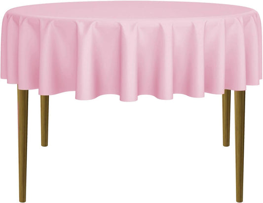 Lann's Linens - 10 Premium 70" Round Tablecloths for Wedding/Banquet/Restaurant - Polyester Fabric Table Cloths - Pink