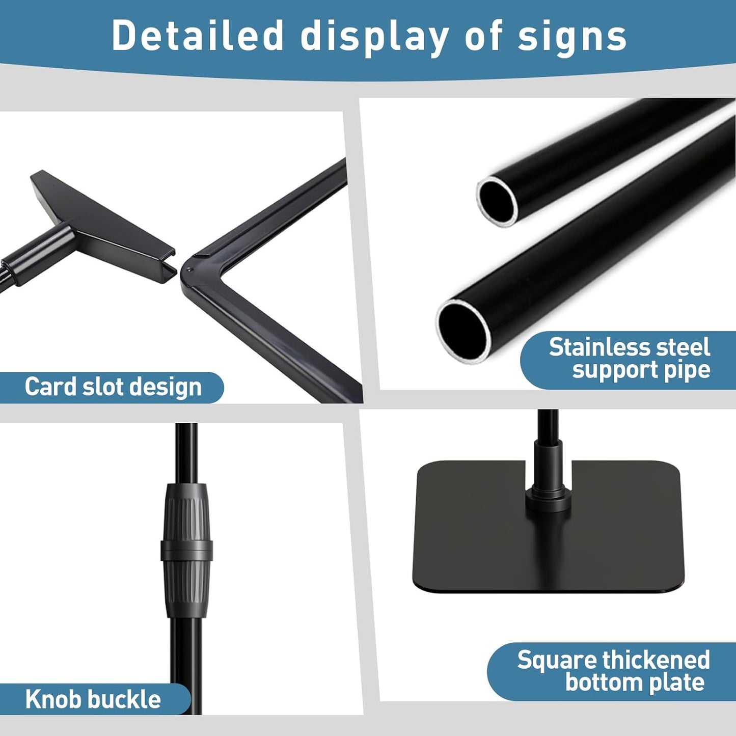 Sign Holder Stand 8.5 x 11,Sign Stand for Display,Adjustable Sign Holders For Table Top,Suitable for indoor use