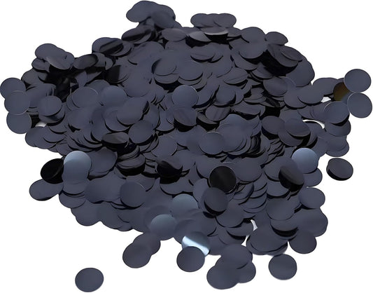 Black Round Foil Confetti Beautiful Metallic Table Confetti Glitter for Fill Balloons, Wedding,Birthday, Party,Festival Decoration(8000PCS)