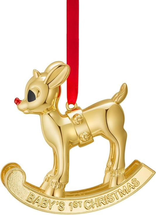 2025 Christmas Ornaments Baby's First Christmas Ornament Gold | Hanging Ornaments for Xmas Tree Decorations Keepsake Gifts for Sisters Mom Grandma Women