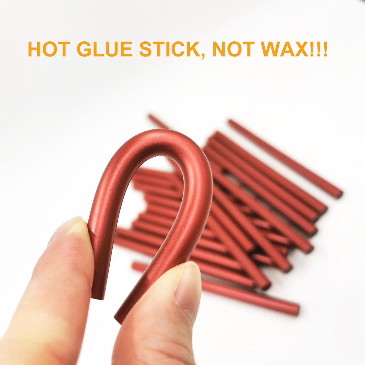 VARACL Hot Melt Glue Sealing Sticks for Letter Seal Stamp - Great for Wedding Invitations, Cards Envelopes, Snail Mails, Postcards, Greeting Cards, Gift Ideas, 7 x 100 mm, 20PCS (Red)