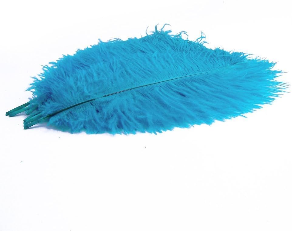 KOLIGHT® 40pcs 12''~14''(30~35cm) Natural Ostrich Feathers for DIY Home Wedding Party Office Decoration (Sky-blue)