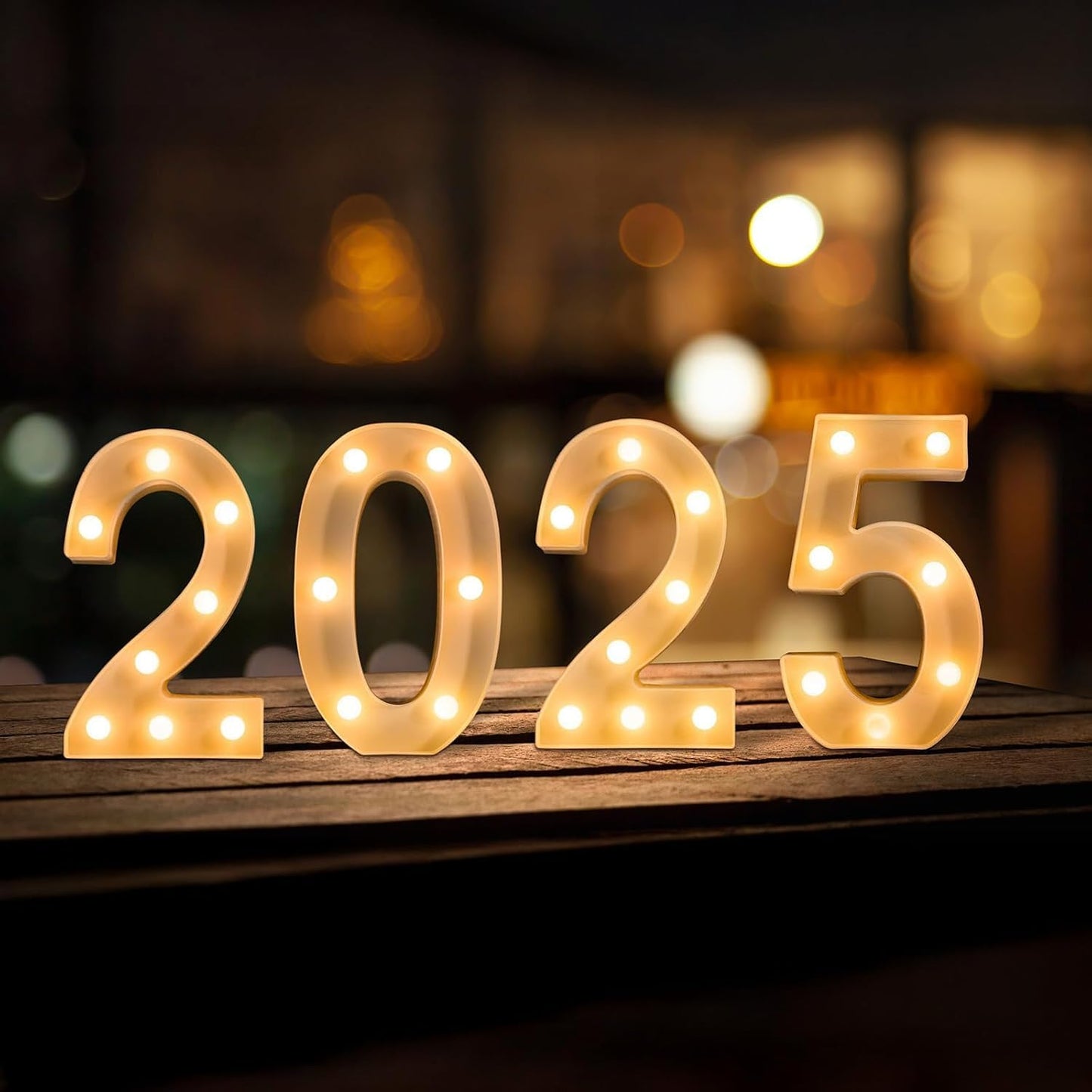 Foaky Rechargeable LED Letter Lights Sign Marquee Light Up Letters Sign for Night Light Wedding/Birthday Party Christmas Lamp Home Bar Decoration (0)