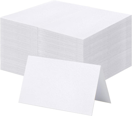 60 Pcs Premium Place Cards, 2x3.5in Small Tent Cards, Blank Fillable Banquet Seat Cards, Name Cards, Escort Cards, Table Cards, Wedding Place Cards for Wedding, Table, Dinner Parties