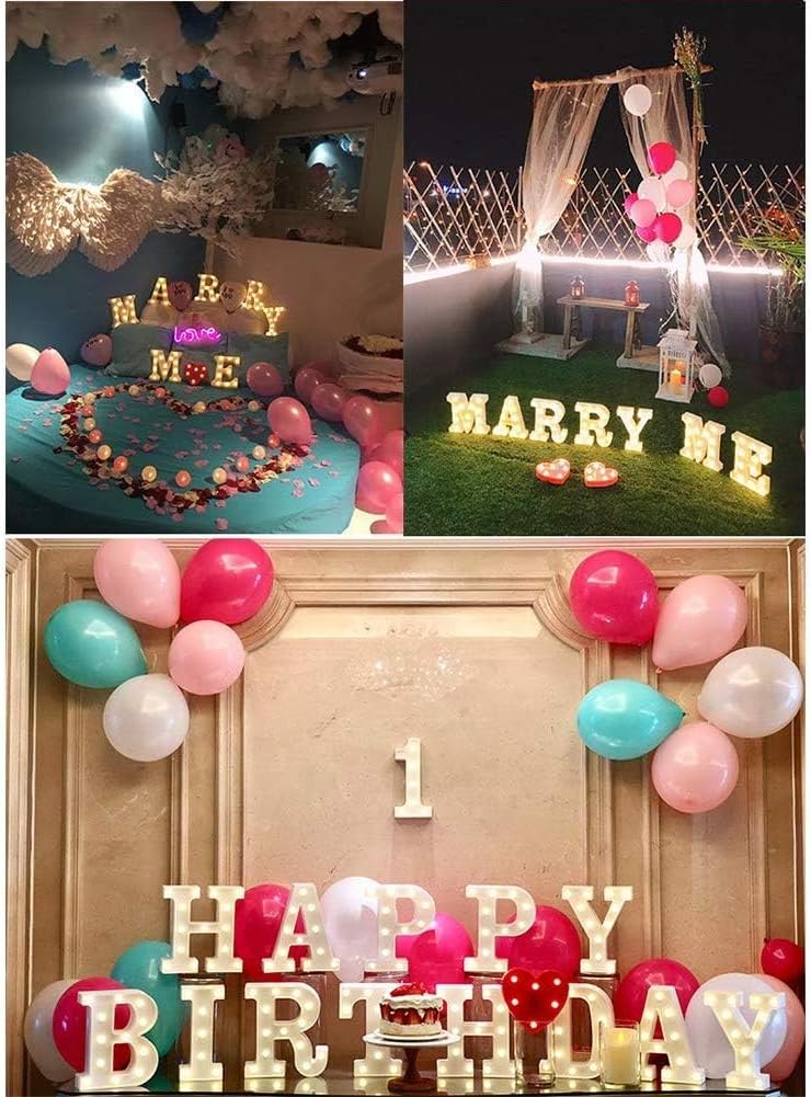 MUMUXI Marquee Light Up Letters | Large Light Up Numbers | Battery Powered and Bright with Every Letter of The Alphabet | for Wedding, Birthday, Party, Celebration, Christmas or Home Decoration (M)