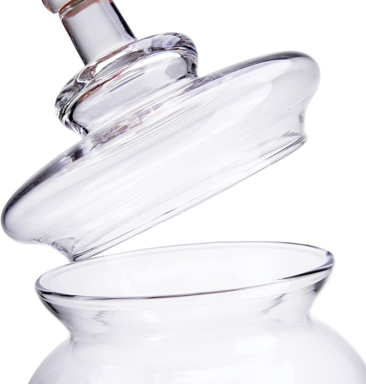 Glass Large Apothecary Jars, Clear Candy Bowl Dishes Holder Elegant Storage Buffet Display, Decorative Wedding Candy Organizer Canisters (Height: 17.5" Body: 6.5")