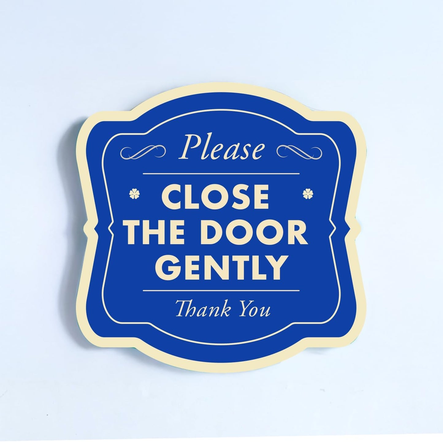 Custom Decorative Outdoor Metal Sign - Personalized Aluminum Driveway Sign, Waterproof, Made In USA - Design 3 Blue Steel 12x12 In