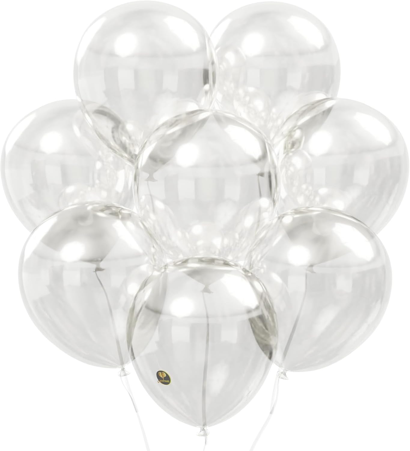 AFTERLOON® Biodegradable Balloons 24 pcs Clear 10 Inch, Transparent Color Thickened Extra Strong Natural Latex Helium Float, Multicolor Colorful Bulk Color ballon Globos Para Decoration De Fiestas