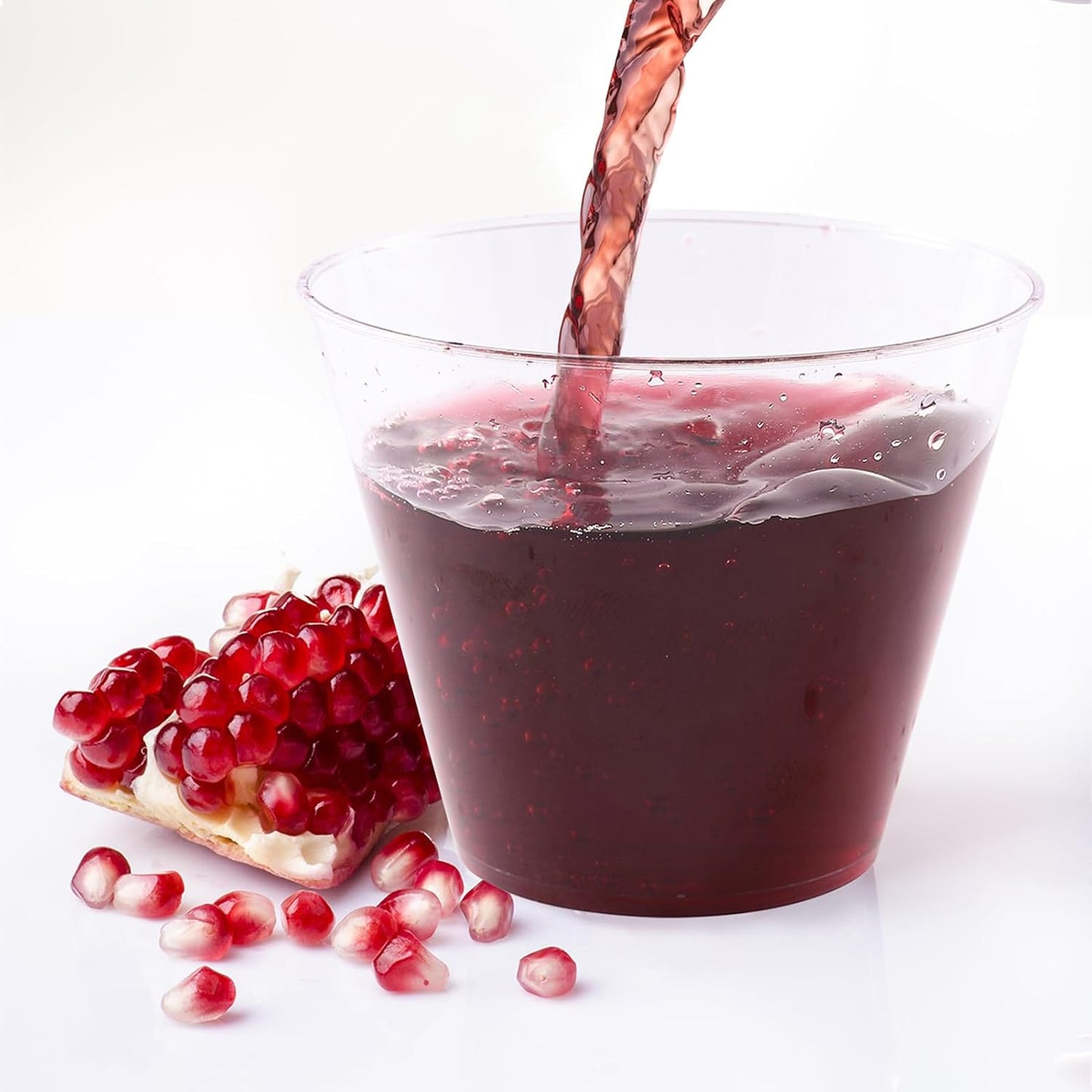 JOLLY CHEF 𝟐𝟎𝟎 𝐏𝐚𝐜𝐤 𝟗 𝐨𝐳 Clear Disposable Plastic Cups Heavy-duty Party Glasses, Disposable Cups for Thanksgiving, Halloween,Christmas Party