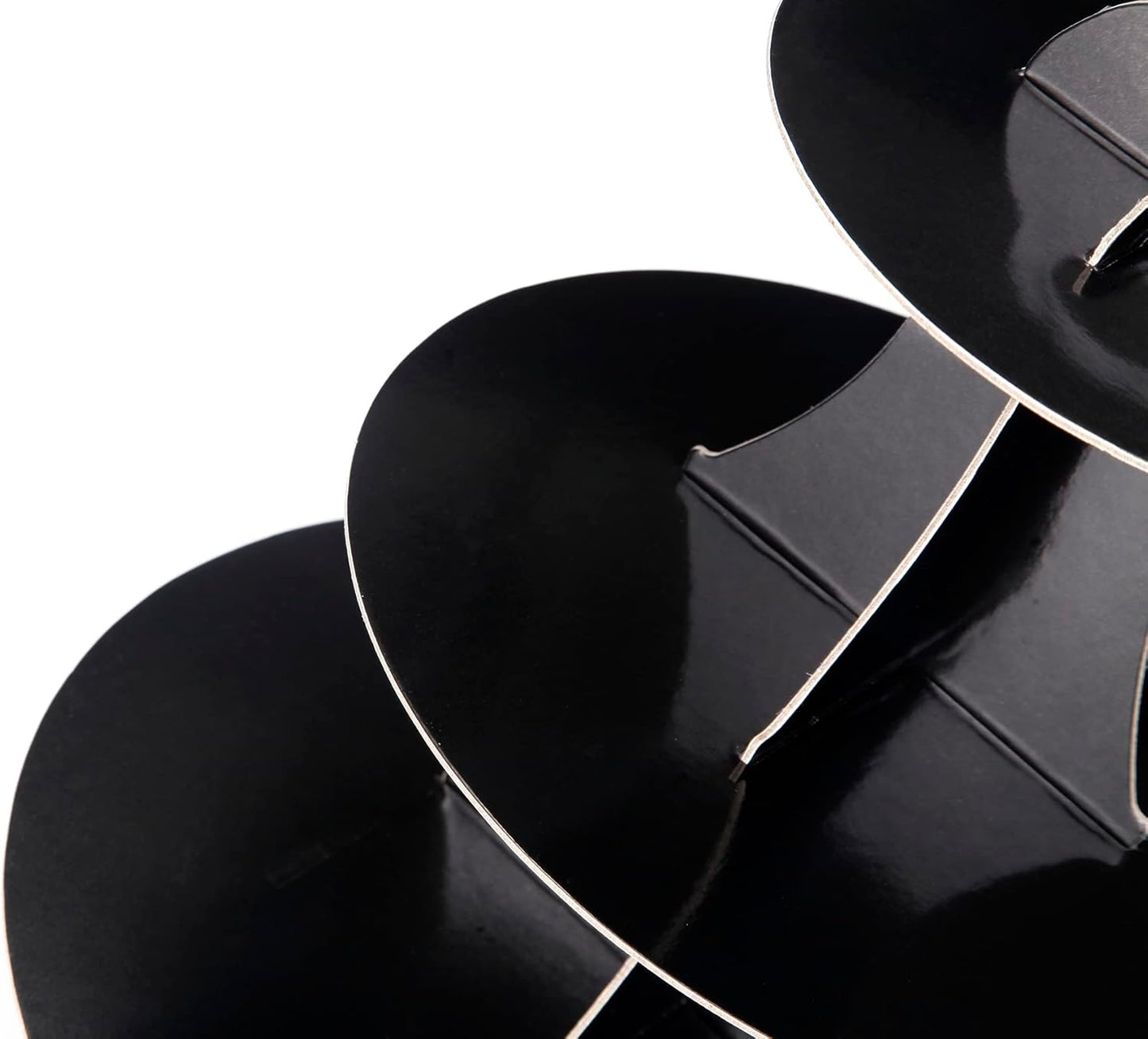 3-Tier Cupcake Stand, Cake Stand holder, Tiered DIY Cupcake Stand Tower for Dessert Table Displays, Birthday Theme Party Favors Decoration, Floral Tea Party, 12" W x 12.8" H, Black