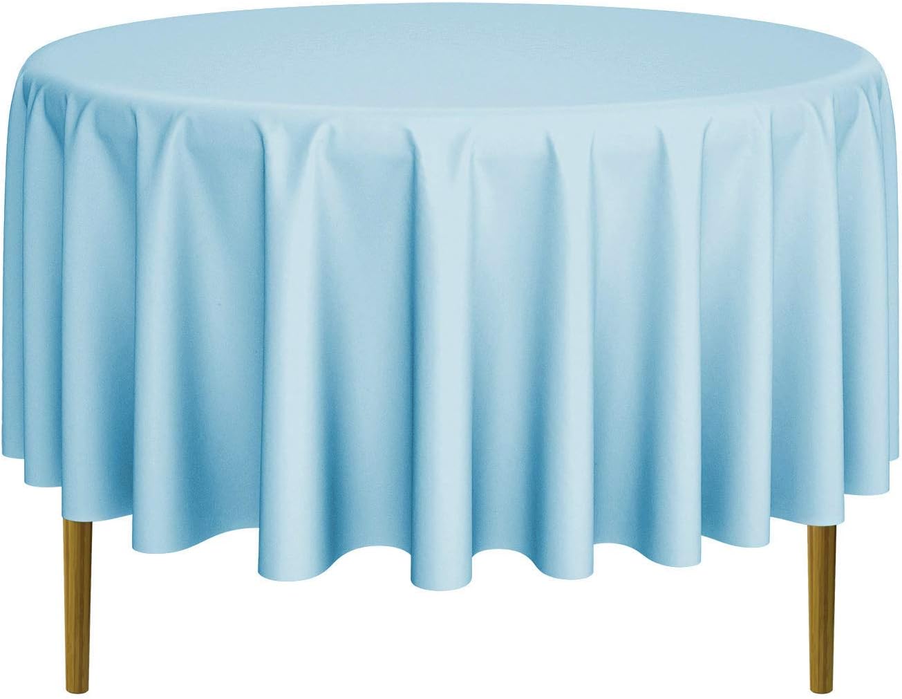 Lann's Linens - 10 Premium 90" Round Tablecloths for Wedding/Banquet/Restaurant - Polyester Fabric Table Cloths - Baby Blue