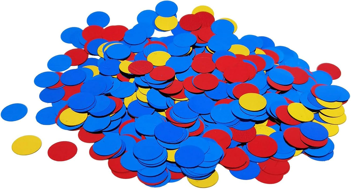 Gold and Red and Blue Foil Confetti, Round Dots Glitter Table Confetti, Sparkling for Party Decorations (1.76 OZ)