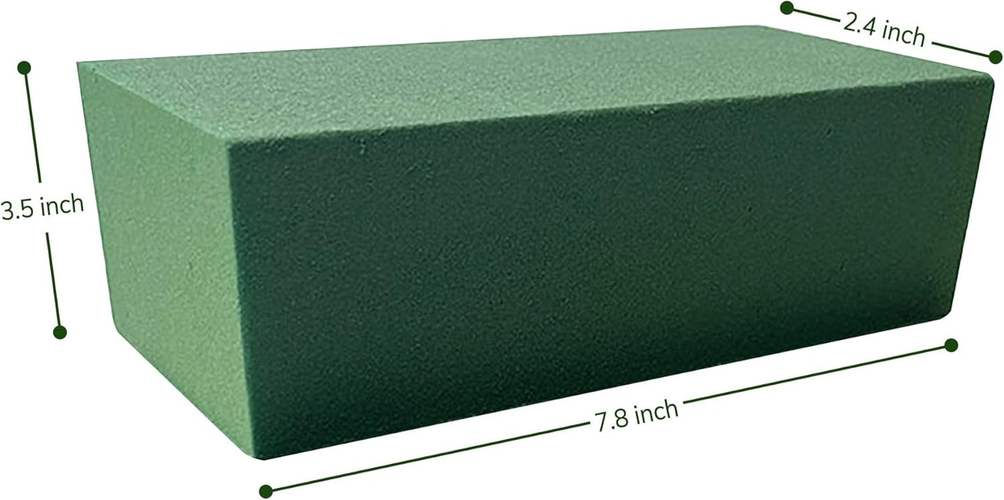 Mindful Design 6-Pack Floral Foam Blocks Dry & Wet for Fresh and Artificial Flowers, 7.8” L x 3.5” W x 2.4” H – Ideal for Weddings, Birthdays, Home, Office, and Garden Decor