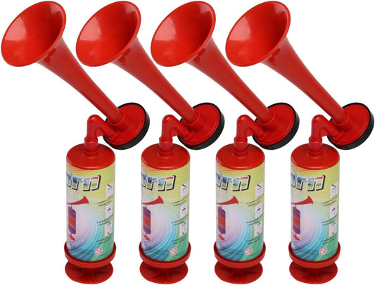 Fog Hor Air Horn for Boat Beer Horn Dog Horns Party Air Horns Sports and Marine Signal Safety Horn Hand Held Pump Air Horn(ABS large handheld horn 4PCS)