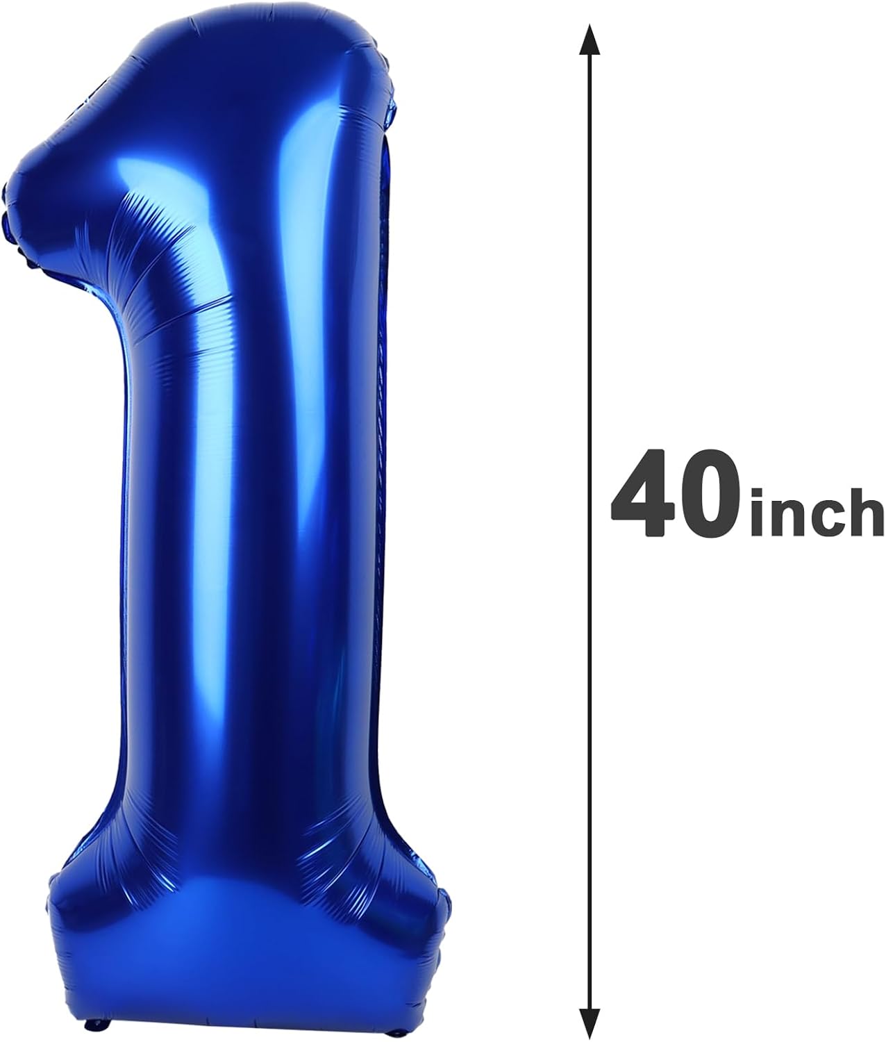 Night Blue Number 1 Balloon 40 inch, Number 1 Birthday Balloon for Boy Girl, Night Blue Foil One for 1st 10 11 12 16 18 Birthday Party, Anniversary Celebration Number Balloons Decorations