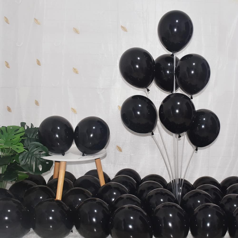 400 Pcs Black Balloons 10 Inch Pastel Black Latex Matte Balloon Garland Arch Kit for Birthday Wedding Bridal Baby Shower Supplies Bulk balloons Party Decorations