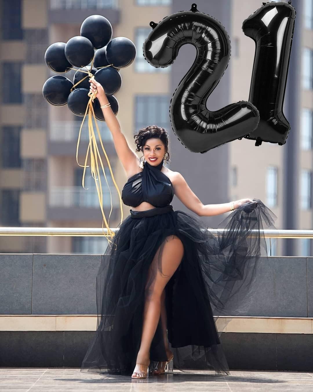 40 Inch Black Number Balloon 0-9(Zero-Nine), Big Size Happy Birthday Balloon, Foil Helium Big Number Balloon for Birthday Celebration Decorations Graduations Anniversary Photo Shoot