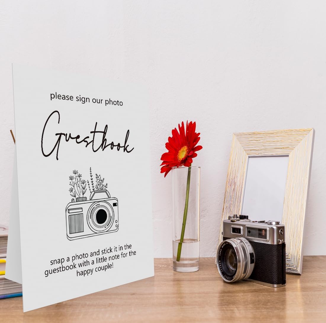 Wedding Photo Guestbook Sign 8 x 11 Inch, Photo Guest Book Sign, Photo Minimalist Wedding Sign, Reception Signage, Snap It Sign, Modern Wedding Sign WDS18