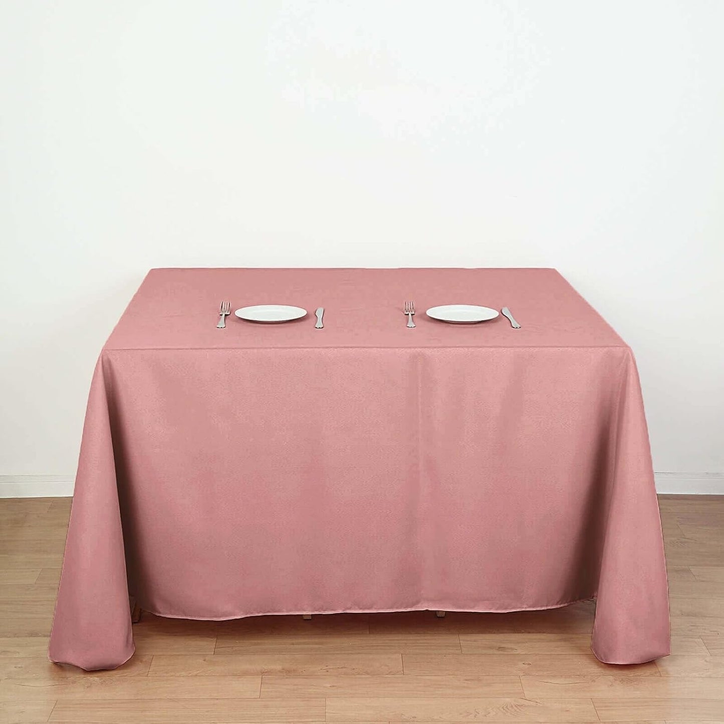 Efavormart 90" Dusty Rose Wholesale Linens Polyester Square Linen Tablecloth for Kitchen Dining Catering Wedding Birthday Party Events