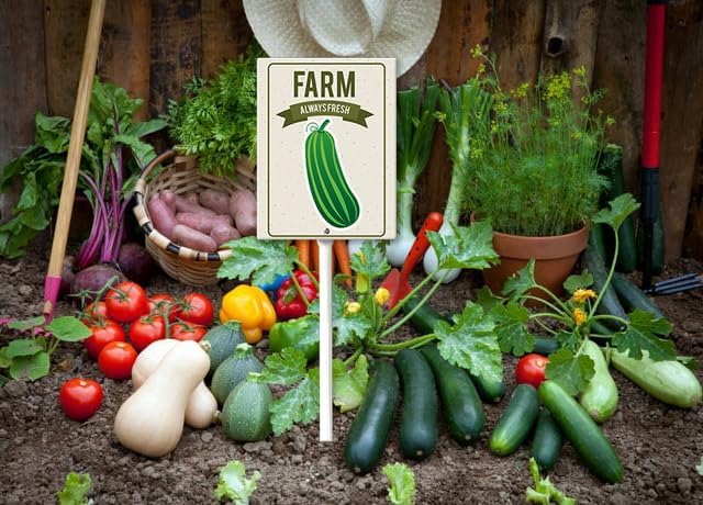 Eveokoki Aluminum Seed & Plant Labels - Plant Markes for Seedlings-Plant Tags for Pots - Garden Signs for Vegetable - Durable Markers for Plants Outdoor Waterproof - Garden Decor for Farmhouse