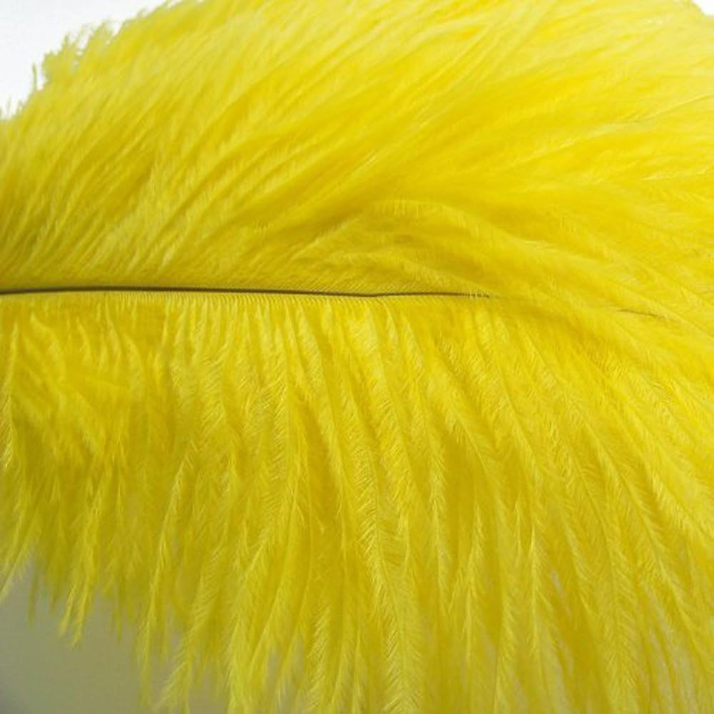 Kolight® 40pcs 12''~14''(30~35cm) Natural Ostrich Feathers for DIY Home Wedding Party Office Decoration (Yellow)