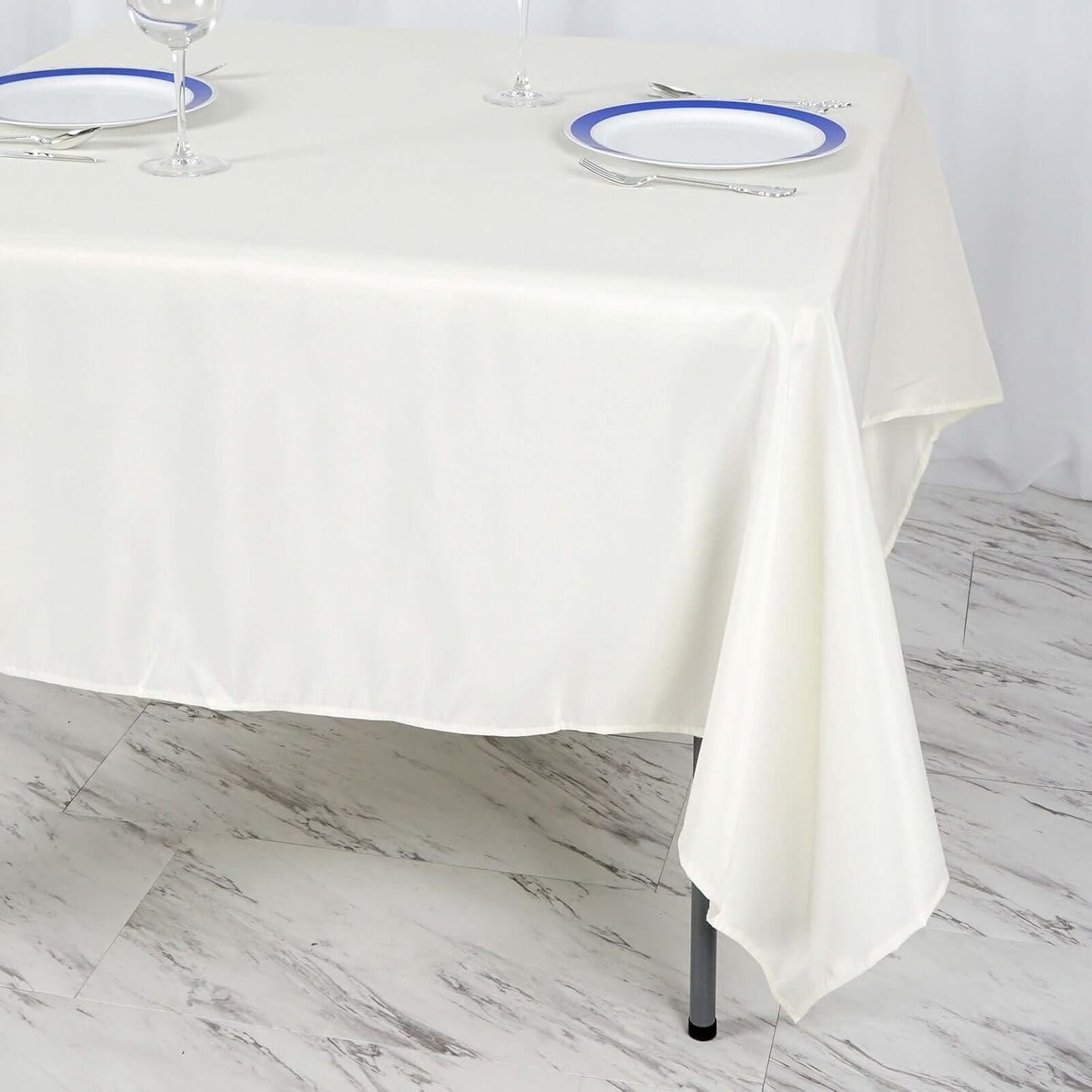 Efavormart 70" Square Linens Ivory Wholesale Linens Polyester Square Linen Tablecloth for Wedding Banquet Party Restaurant