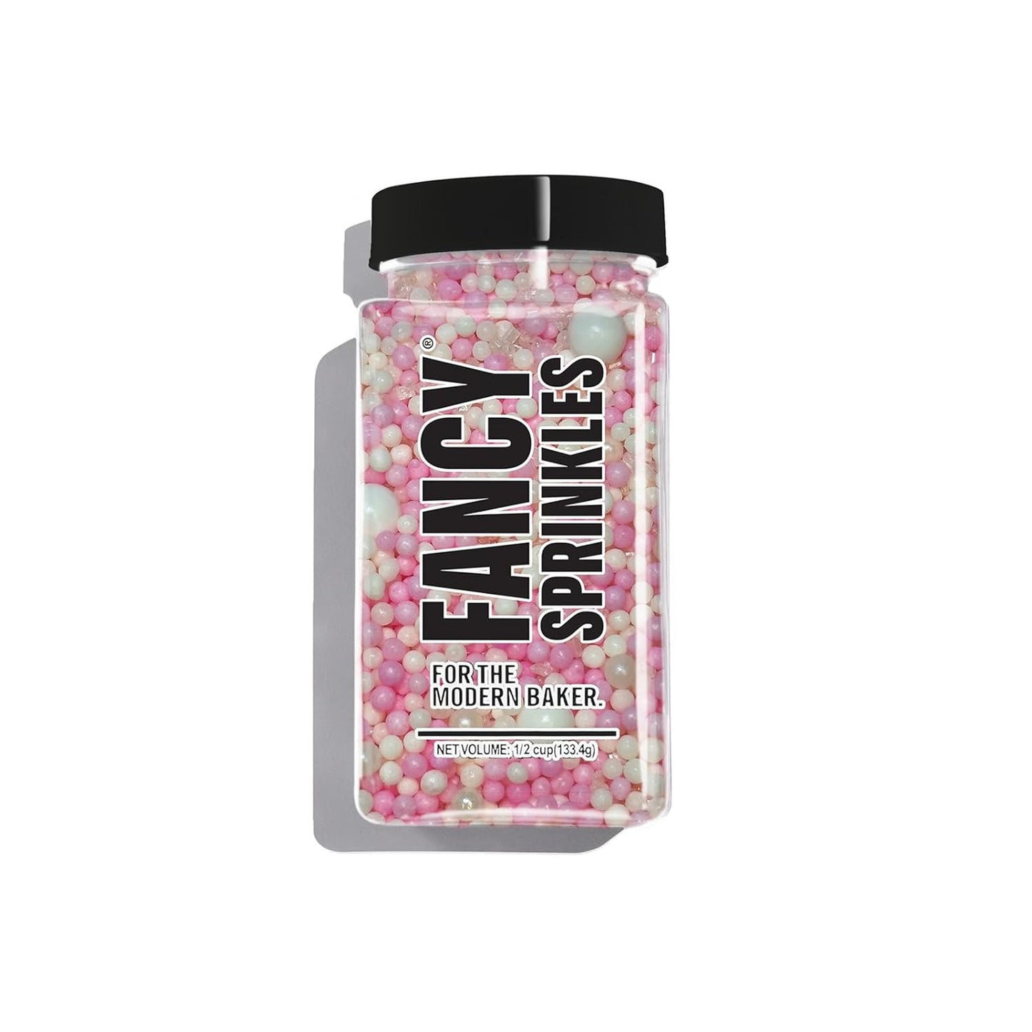 Fancy Sprinkles Bubble Bath Sprinkles, Real Sugar, For Ice Cream, Cookies, Cakes, Cupcakes, Dessert Decorating, Pink & White Sprinkles (0.5c)